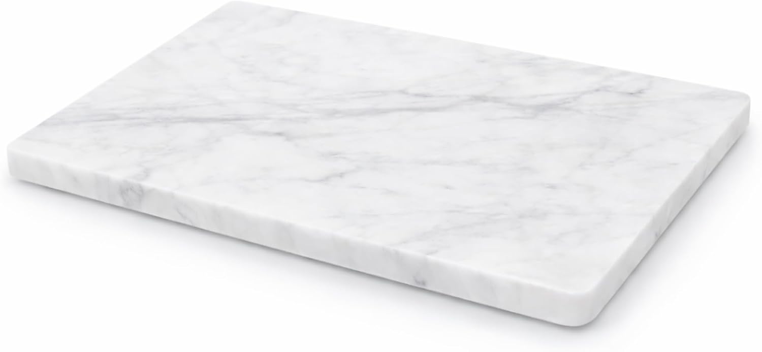 White Marble Cheese and Charcuterie Board, 8 x 12 Inch