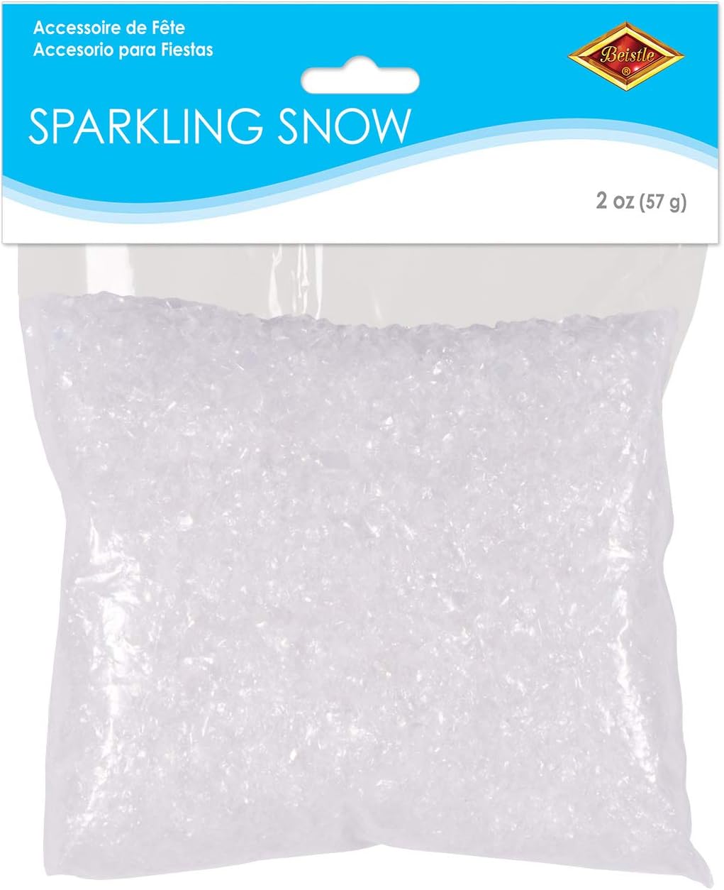 Beistle Sparkling Snow, Iridescent Winter Display Confetti, 2 Ounces