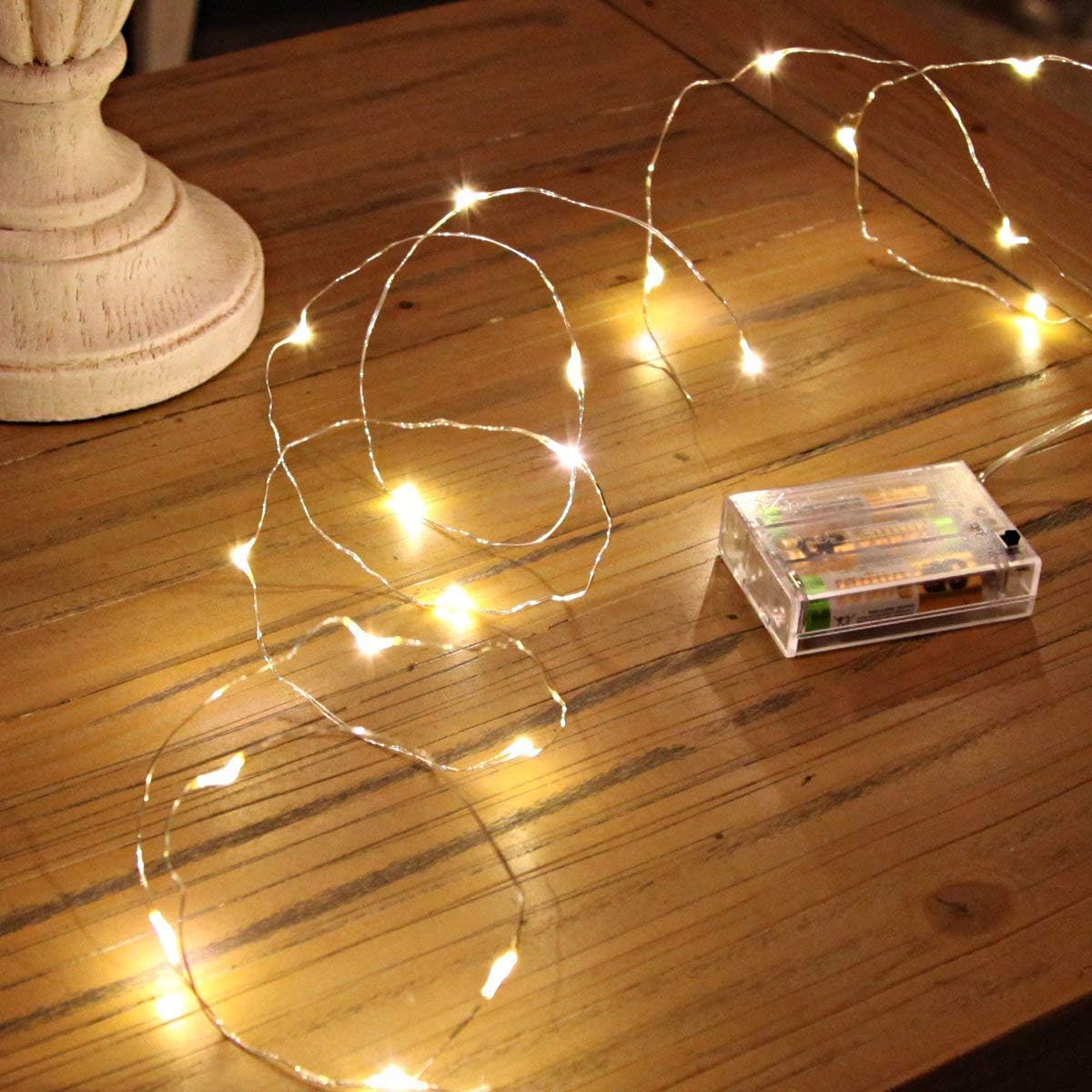 Ariceleo LED Fairy Lights Battery Operated, 2 Packs Mini Copper Wire Starry Lights