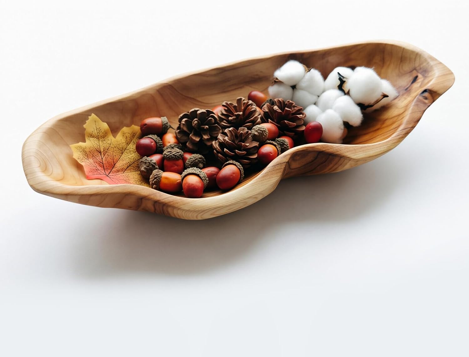 Handmade Decorative Wooden Dough Bowl, 15.7 Inch