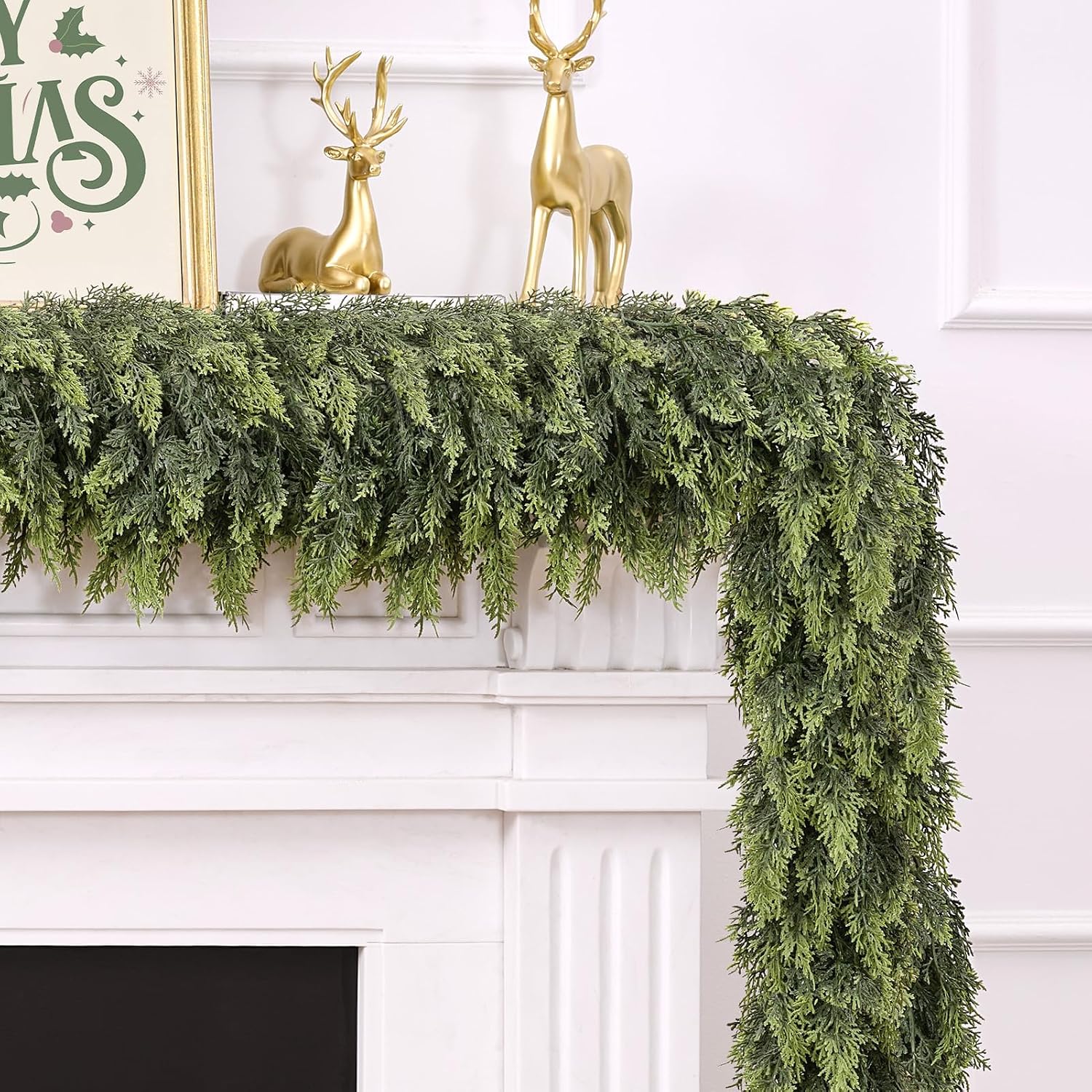 9 Ft Christmas Artificial Cedar Garland for Mantel