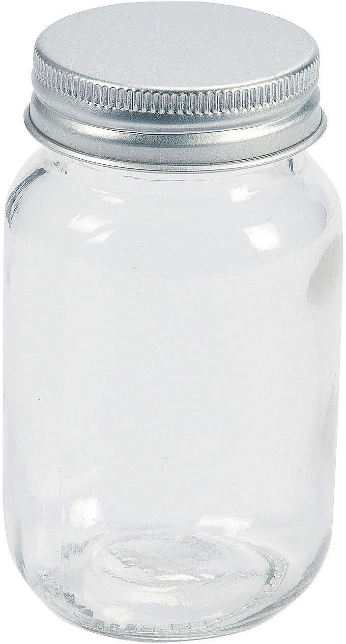 Mini Glass Mason Jar Favors, 12 Pieces