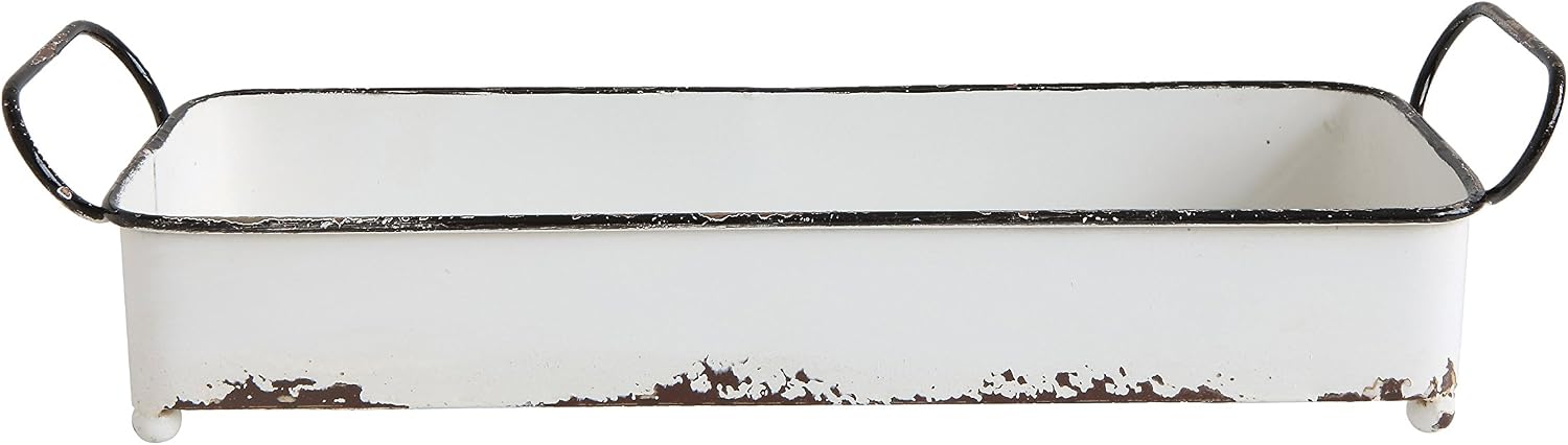 Creative Co-Op Decorative Rectangle Distressed Metal Tray
