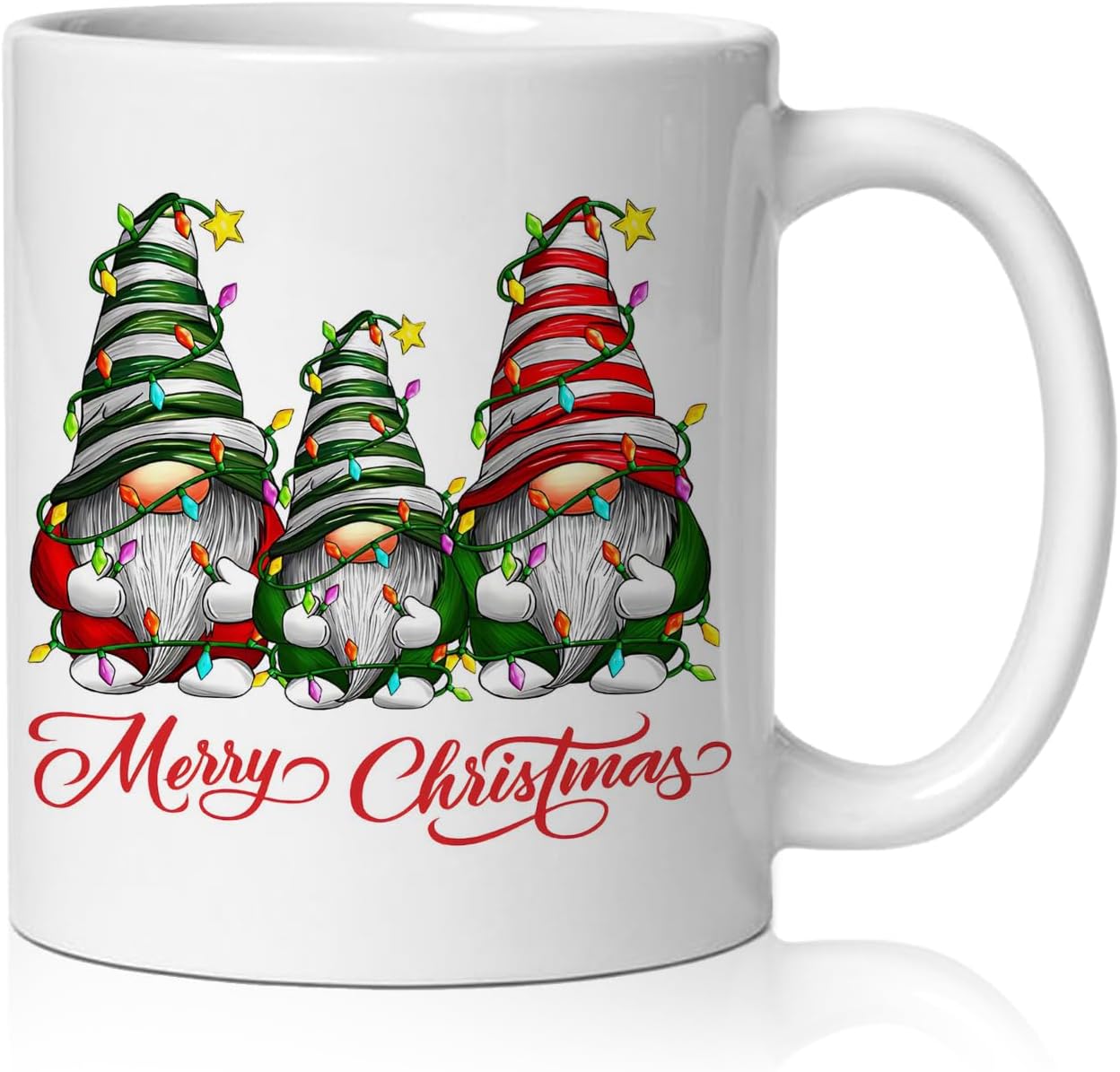 BEHIFL Christmas Gnome Ceramic Mug, 11oz